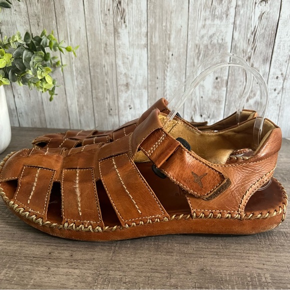 PIKOLINOS Fisherman Leather Men's Sandals Size 42 8.5 - Picture 1 of 11